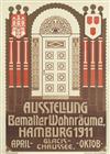 H. ISENBERG (DATES UNKNOWN). AUSSTELLUNG / HAMBURG. 1911. 33x23 inches, 84x58 cm. Anstalt, Hamburg.